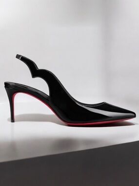 CHRISTIAN LOUBOUTIN Hot Chick Sling  Patent Leather Pump